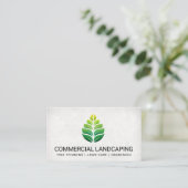 Landschapsarchitectuur Groene Blad Logo | Tuiniere Visitekaartje (Staand voorkant)