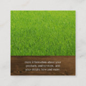 Landschapsarchitectuur | Houtnerf | Gras Natuurlij Vierkante Visitekaartje (Achterkant)