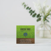 Landschapsarchitectuur | Houtnerf | Gras Natuurlij Vierkante Visitekaartje (Staand voorkant)