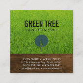 Landschapsarchitectuur | Houtnerf | Gras Natuurlij Vierkante Visitekaartje (Voorkant)