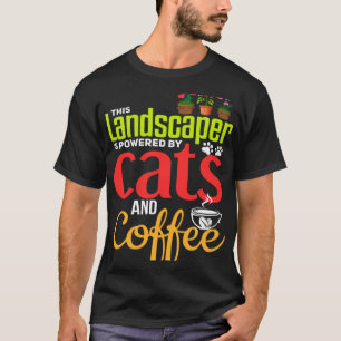Landschapsarchitectuur Kat Koffie Tuinman Lands T-shirt
