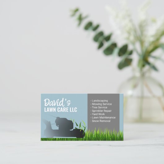 Landschapsarchitectuur & Lawn Care Service Mint Bl Visitekaartje (Staand voorkant)