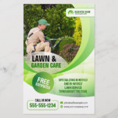 Landschapsarchitectuur Lawn Care Tuinieren Maaien  Flyer (Voorkant)
