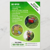 Landschapsarchitectuur Lawn Care Tuinieren Maaien  Flyer (Achterkant)