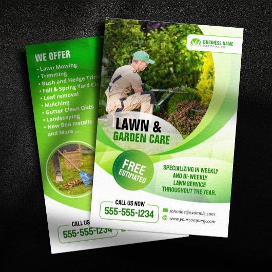 Landschapsarchitectuur Lawn Care Tuinieren Maaien  Flyer