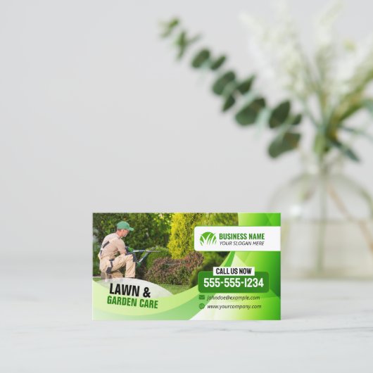 Landschapsarchitectuur Lawn Care Tuinieren Maaien Visitekaartje (Staand voorkant)