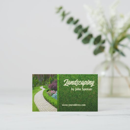 Landschapsarchitectuur Lawn Care Tuinman Nieuw ont Visitekaartje (Staand voorkant)