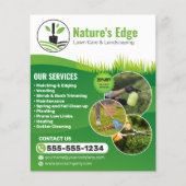 Landschapsarchitectuur maaien gras snijden en gazo flyer (Voorkant)