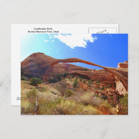 Landschapsarchitectuur, nationaal park Arches, Uta Briefkaart (Voorkant / Achterkant)