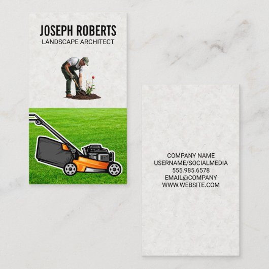 Landschapsarchitectuur planten in de tuin | grasma visitekaartje (Voorkant / Achterkant)