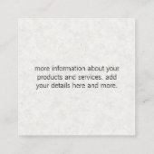 landschapsarchitectuur | Stijlvol structuurpictogr Vierkante Visitekaartje (Achterkant)