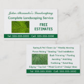 Landschapsarchitectuur, tuin en servicebedrijf visitekaartje (Voorkant / Achterkant)