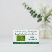 Landschapsarchitectuur, tuin en servicebedrijf visitekaartje (Staand voorkant)