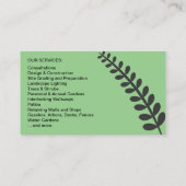 Landschapsarchitectuur Tuin Greenhouse Lawn Care B Visitekaartje (Achterkant)