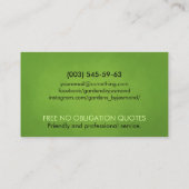 Landschapsarchitectuur Tuinieren Diensten Waterver Visitekaartje (Achterkant)