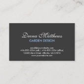 Landschapsarchitectuur, tuinontwerp visitekaartje (Achterkant)