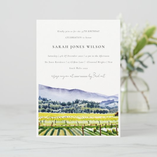 Landschapsarchitectuur van de Waterverf Napa Valle Kaart (Staand voorkant)