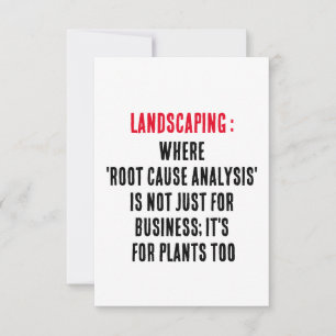 Landschapsarchitectuur Waar 'analyse van de hoofdo Bedankkaart