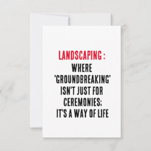 Landschapsarchitectuur waar 'grondbrekend' niet al bedankkaart
