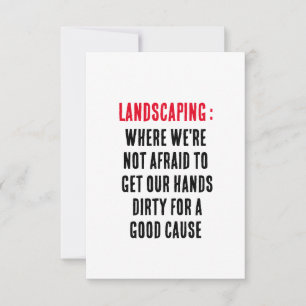 Landschapsarchitectuur Waar we niet bang zijn om o Bedankkaart