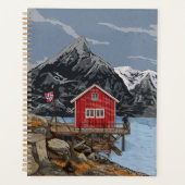 Landschapsbeeld Rorbu Lofoten Bergen Noorwegen Planner (Voorkant)