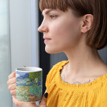 Landschapsbloemen Vincent Van Gogh  Kunst Grote Koffiekop<br><div class="desc">Creëer uw eigen gewoontes, gepersonaliseerd, monogrammed, microgolf en vaatwasmachine veilig, sterk, keramisch reuzengroot jumbo-mok, met elegant faux goudtypografisch script en een prachtig meesterwerk, kleurrijke en gedetailleerde olie op canvas schilderij, van Vincent Van Gogh, van het landschap van Saint-Rémy - een berglandschap achter het Saint-Paul-ziekenhuis, Frankrijk, en een prachtig kleurrijke, ingewikkelde...</div>