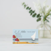 Landschapsboot Sailboat Vacking Travel Visitekaartje (Staand voorkant)