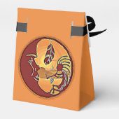 LandschapsButton - Kokopelli Moon Feather 1 Bedankdoosjes (Achterkant)