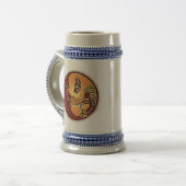 LandschapsButton - Kokopelli Moon Feather 1 Bierpul (Voorkant links)
