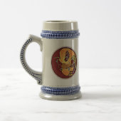 LandschapsButton - Kokopelli Moon Feather 1 Bierpul (Links)