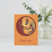 LandschapsButton - Kokopelli Moon Feather 1 Briefkaart (Staand voorkant)