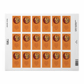 LandschapsButton - Kokopelli Moon Feather 1 Etiket (Full Sheet)