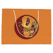 LandschapsButton - Kokopelli Moon Feather 1 Groot Cadeauzakje (Achterkant)