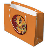LandschapsButton - Kokopelli Moon Feather 1 Groot Cadeauzakje (Achterkant Gekanteld)