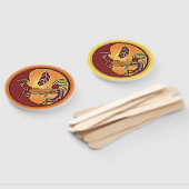 LandschapsButton - Kokopelli Moon Feather 1 Handwaaier (Niet-gemonteerd)