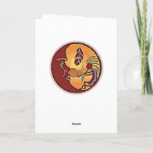 LandschapsButton - Kokopelli Moon Feather 1 Kaart (Achterkant)