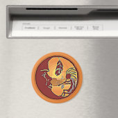 LandschapsButton - Kokopelli Moon Feather 1 Magneet (Insitu (Vaatwasser))