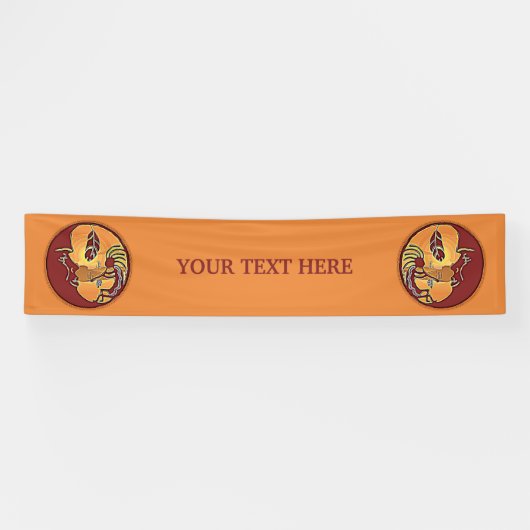 LandschapsButton - Kokopelli Moon Feather 1 Spandoek (Horizontaal)