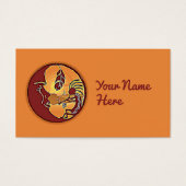 LandschapsButton - Kokopelli Moon Feather 1 Visitekaartje (Voorkant)