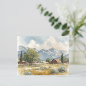 Landschapscabine met Uitzicht op het platteland Briefkaart (Staand voorkant)