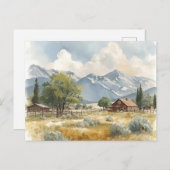 Landschapscabine met Uitzicht op het platteland Briefkaart (Voorkant / Achterkant)