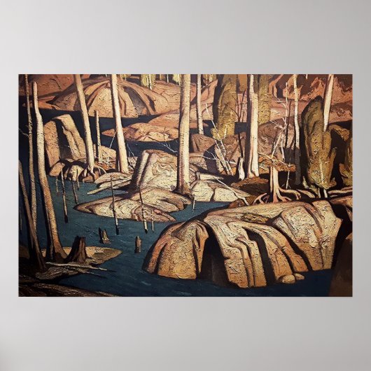 Landschapschildering Backwater door Canadees AJ Ca Poster (Voorkant)