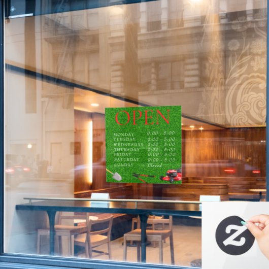 Landschapsdiensten | Gazonverzorging & Tuinontwerp Raamsticker (Cafe Raam)
