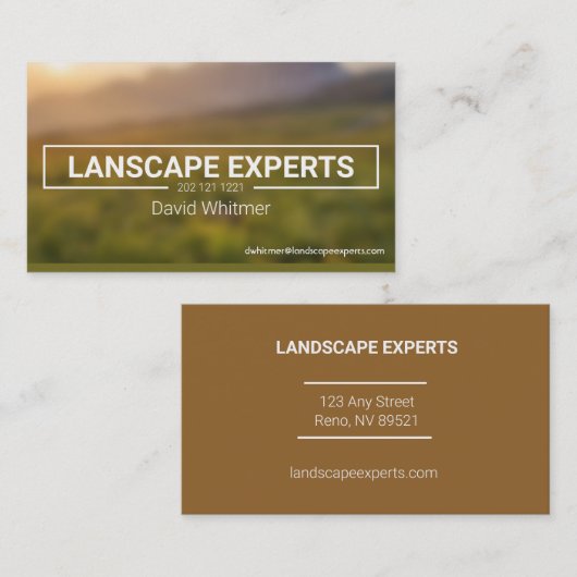 Landschapsdiensten Visitekaartje (Voorkant / Achterkant)