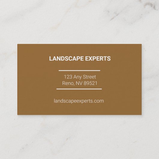 Landschapsdiensten Visitekaartje (Achterkant)