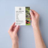 Landschapsdiensten Voor Gazonverzorging Witte Zake Flyer (Hand)