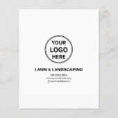 Landschapsdiensten Voor Gazonverzorging Witte Zake Flyer (Achterkant)