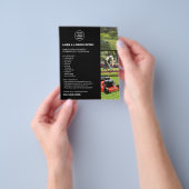 Landschapsdiensten voor gazonverzorging Zwart Bedr Flyer (Hand)