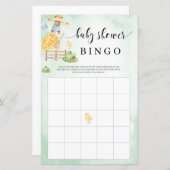 Landschapsdieren Baby shower bingentingspel (Voorkant / Achterkant)