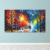 Landschapsdoek Schilderij Stadspark Posters Prin Canvas Afdruk (Insitu (Houten vloer))